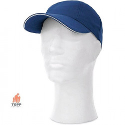 Sapca baseball bicolor albastru SKY cu dunga alba