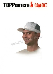 Şapcă baseball din material bumbac alb 100% model respirant cu plasa