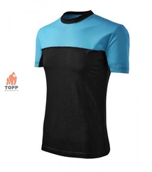Tricou bicolor ADL109 rosu-negru, albastru-bleumarin