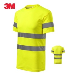 Tricou bumbac-poliester 55/45 galben reflectorizant