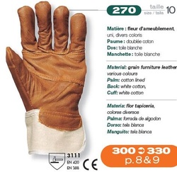 Manusi de protectie manipulare constructii piele maro 270