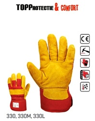 Manusi iarna de protectie din piele Imblanite 330