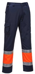 Pantaloni de lucru cu benzi reflectorizante pentru vizibilitate sporita