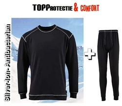 Costum Base layer bluza de corp si pantaloni iarna cu tratament antibacterian Silver-Ion