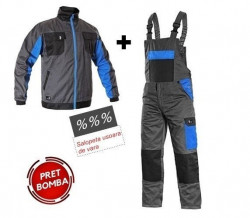 Costum salopeta cu pieptar si jacheta oferta