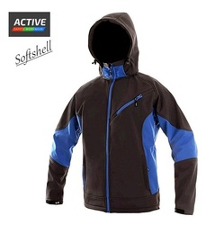Jacheta de toamna iarna softshell outdoor albastra moderna