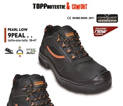 Pantofi de protectie S3 din piele integrala cu dungi portocalii Pearl
