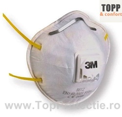 Semi-masca 3M cu supapa protectie FFP1 - 3M 8812 Pachet 10 buc