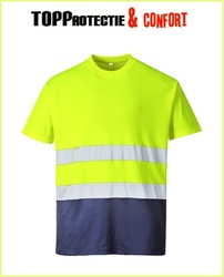 Tricou bumbac 55 constructii, santier, drumuri reflectorizant