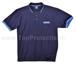 Tricouri polo cu guler navy/albastru royal sau gri/portocaliu model Texo