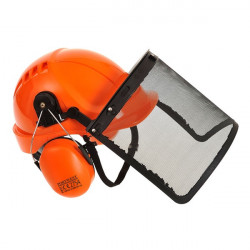 Casca cu viziera protectie FORESTIER 3 din plasa