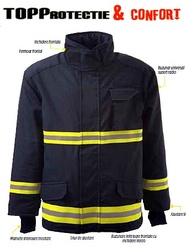 Jacheta de protectie pentru pompieri model 4000