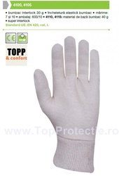 Manusi de protectie bumbac interlock 30 g 4100 4105 Top Calitate