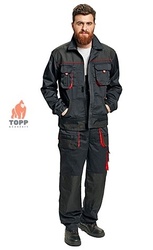 Pantaloni de lucru mecanic negru cu rosu Racer Service-Auto