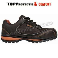 Pantofi de protectie dame S1P din piele nubuc, maro