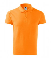 Tricou portocaliu bumbac Polo pique cu guler