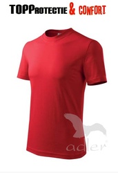 Tricou rosu maneci scurte de vara bumbac 160 ADL
