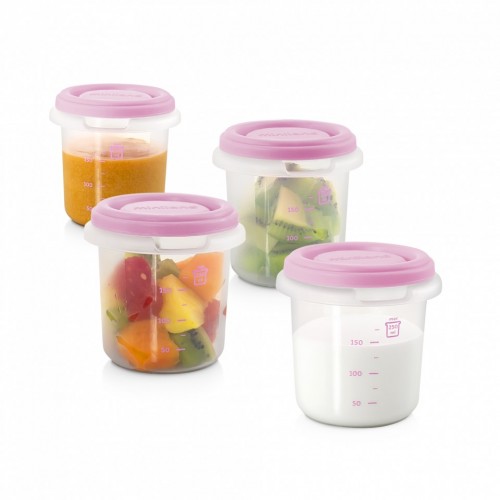 Set 4 Recipiente Plastic 250 ml Rose Miniland