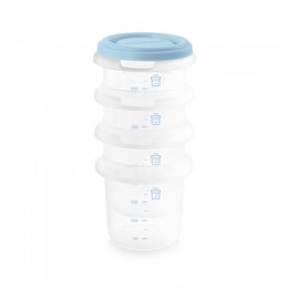 Set 4 Recipiente Plastic 250 ml Azure Miniland