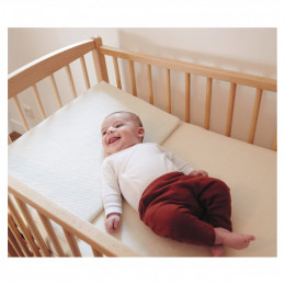 na plan inclinat 10 Grade din Bumbac Organic ptr.patut 60 x120 cm Candide