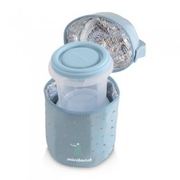 Set 2 Recipiente Plastic 250 ml cu Gentuta izoterma Azure Miniland