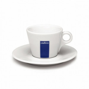 Lavazza cesti espresso dublu cu farfurii ceramice 6 buc.