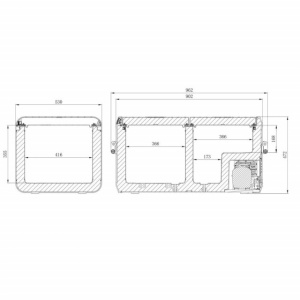Frigider auto cu compresor, Dometic CFX3 95DZ 12/24/220V, 93 litri