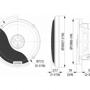 Difuzoare Coaxiale KENWOOD KFC-X174 16.5CM, 80W RMS