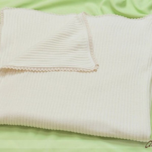 Paturica botez tricot cu danteluta