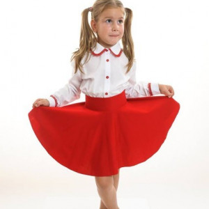 Fusta de scoala rosie