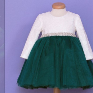 Rochita botez Emerald dress