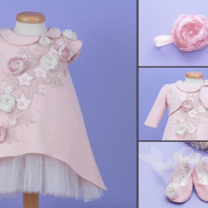 Set botez 4 piese Silk Petals