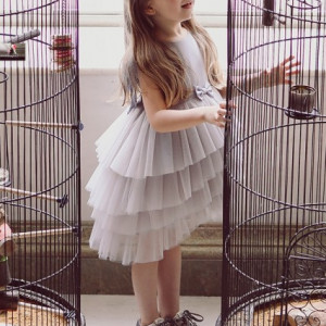 Rochie eleganta lux Ivory Silver Angel