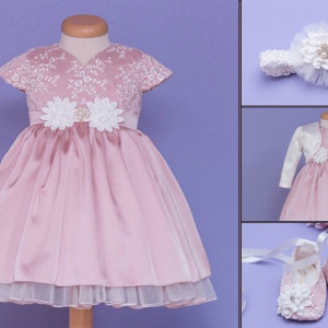 Set botez 4 piese Lilac