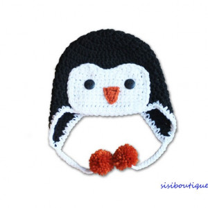 Caciula crosetata bebelusi Micul Pinguin