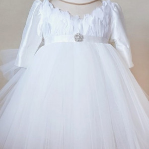 Rochita de lux White Dove (cu maneca lunga)