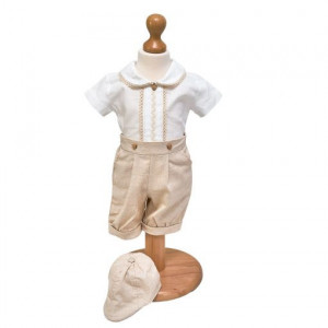 Costum botez Ayan vintage crem