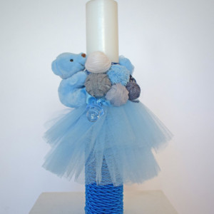 Lumanare botez Baby Blue Ghemotoc
