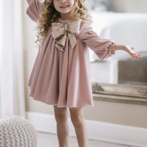 Rochie lux cu funda supradimensionata Glitter Bow