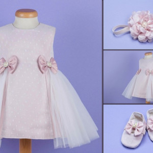 Set botez 3 piese Pink Opal