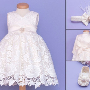 Set botez 4 piese Angel Wings