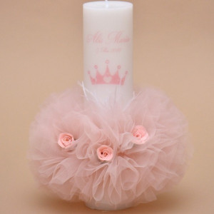 Lumanare de botez personalizata Princess