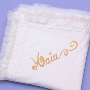 Paturica botez Ivory Dream