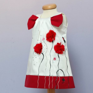 Rochita botez Red Poppies