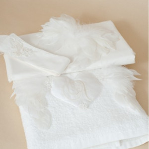 Set de botez pentru bebe cu aripioare Ingeras