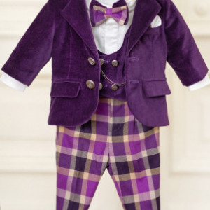 Costum baieti Purple Gentleman