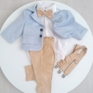 Costum botez 6 piese Ian