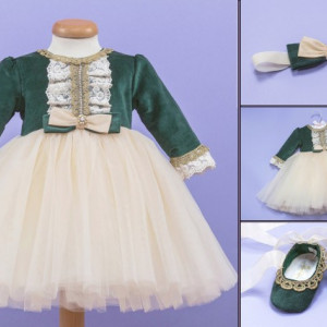 Set botez catifea verde Ballroom Royalty