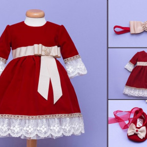 Set botez fete Crimson Jewel