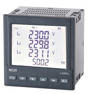 Analizor rețea electrică LUMEL ND20, măsurare parametri rețele trifazate, 1 ieșire analogică 0(4) - 20 mA, Modbus RTU